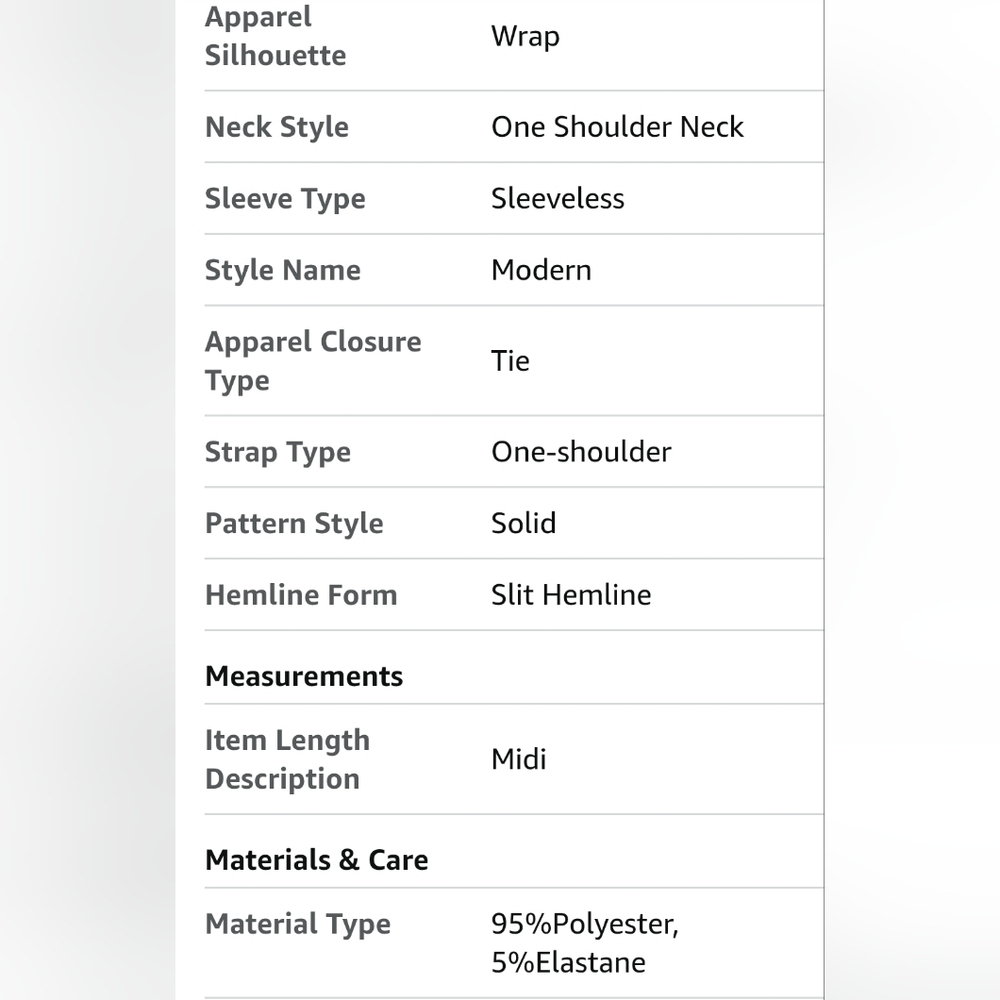 NWT Grace Karin Navy Blue One-Shoulder Faux Wrap Dress – Size Large - Picture 5 of 16